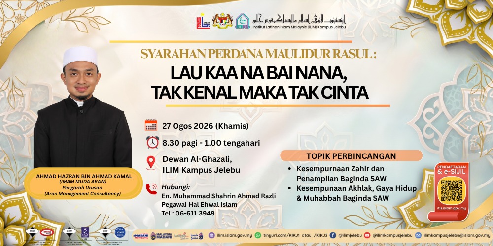 Sarahan Perdana Maulidur Rasul 27 Ogos 2026