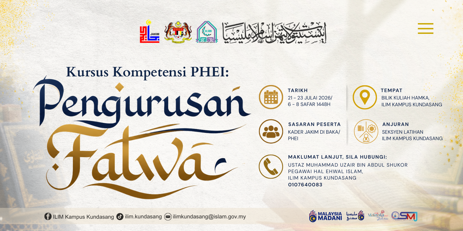 Kursus Pengurusan Fatwa 21-23 Julai 2026