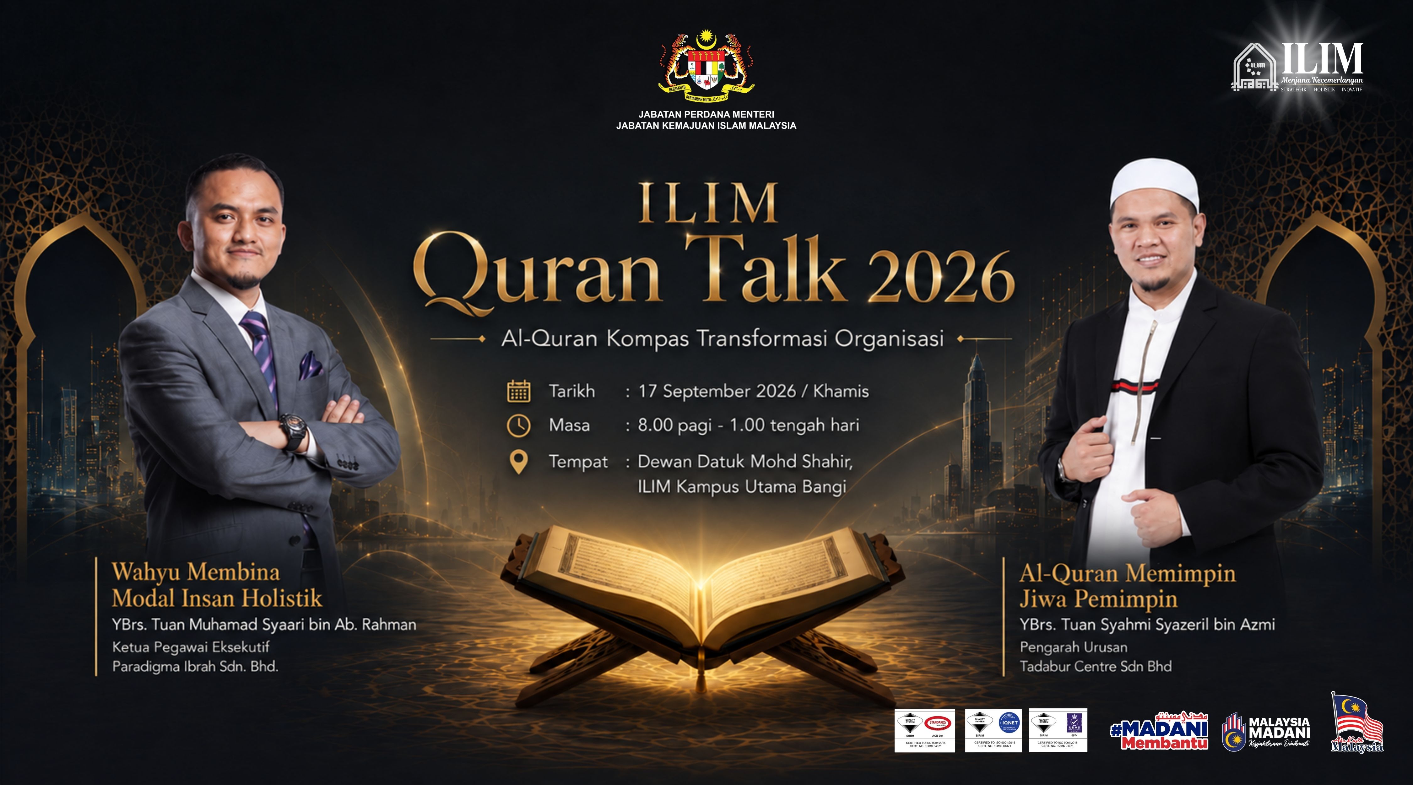ILIM Quran Talk 2026 Al Quran Kompas Transformasi Organisasi