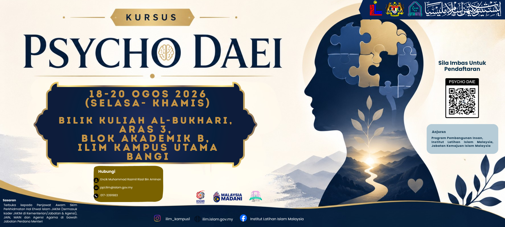 Kursus Psycho Daei 18-20 Ogos 2026