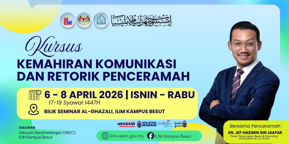 Kursus Kemahiran Komunikasi dan Retorik Penceramah 6-8 April 2026
