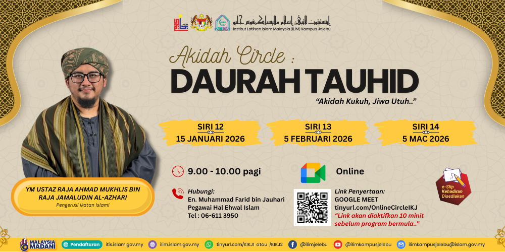 Akidah Circle Daurah Tauhid 15 Jan - 5 Mac 2026