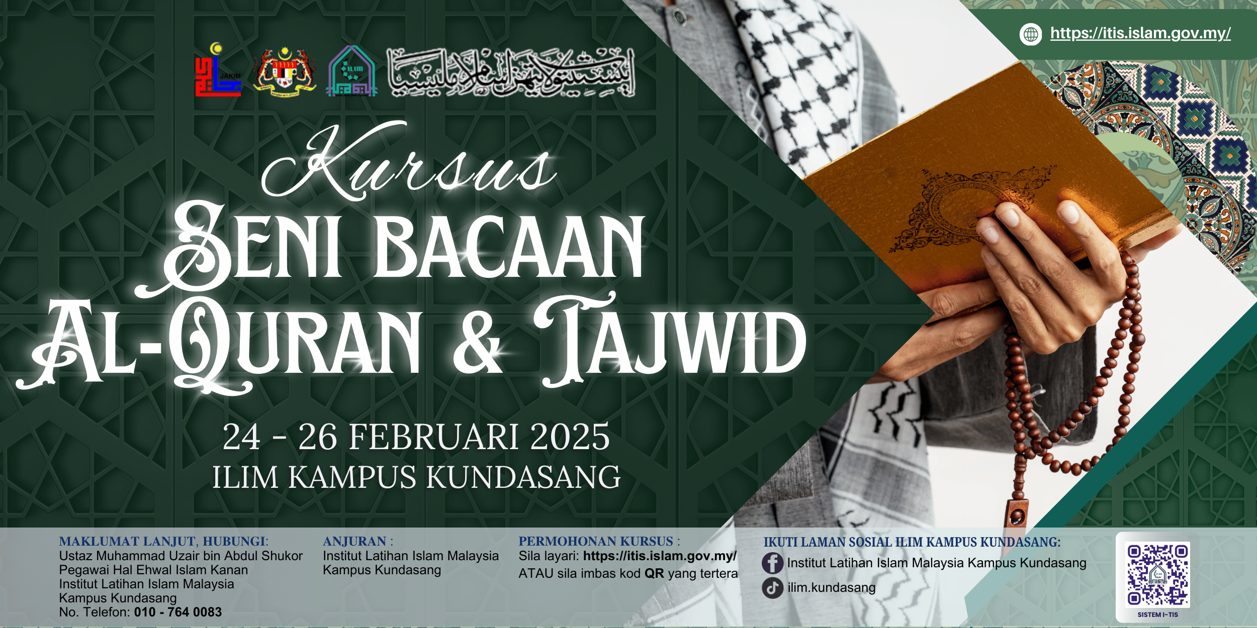 Kursus Seni Bacaan Al-Quran Dan Tajwid 24-26 Feb 2026