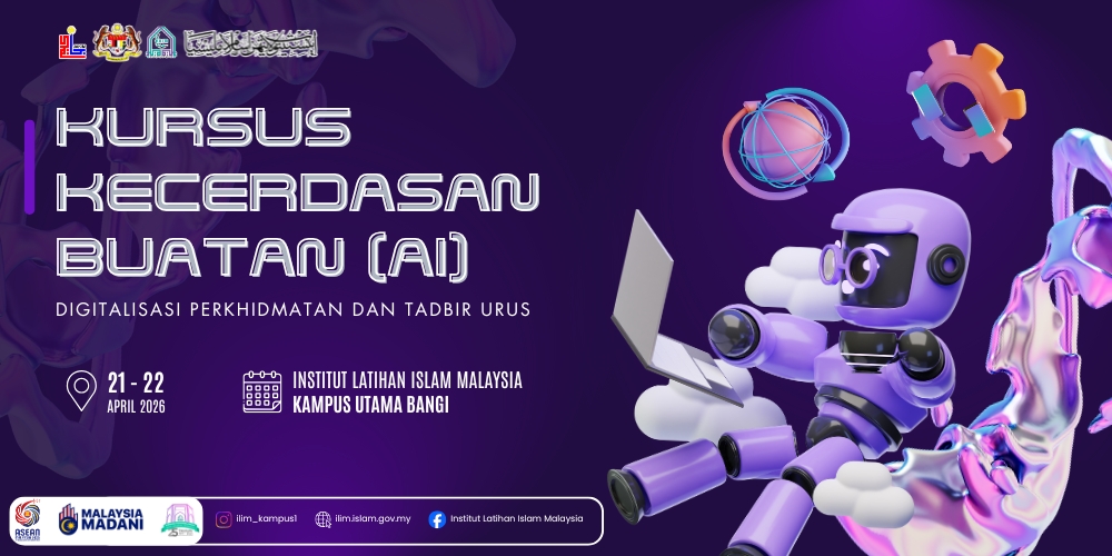 Kursus Kecerdasan Buatan AI Digitalsasi Perkhidmatan dan Tadbir Urus 21-22 April 2026