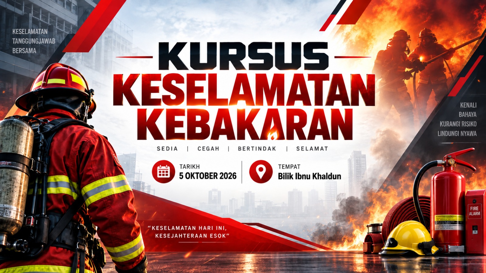 Kursus Keselamatan Kebakaran dan Respons Kecemasan di Tempat Kerja 5 Okt 2026