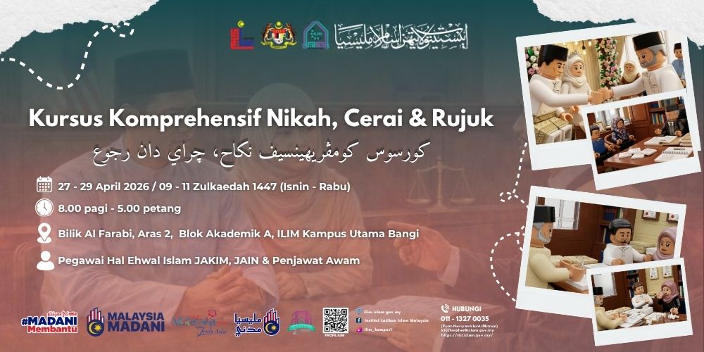 Kursus Komprehensif Nikah, Cerai dan Rujuk 27-29 April 2026