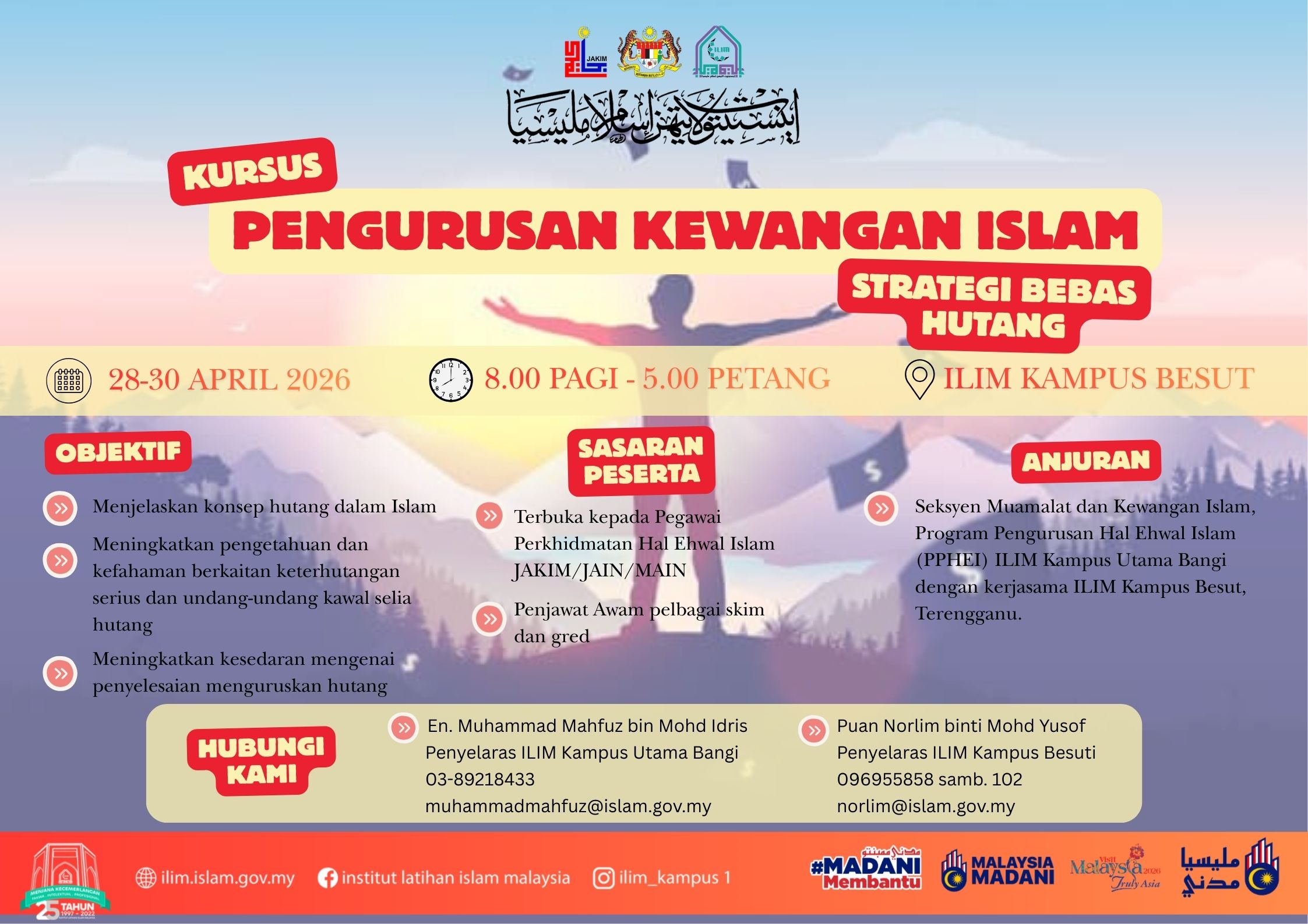 Kursus Pengurusan Kewangan Islam (Strategi Bebas Hutang) 28-30 April 2026